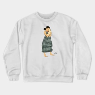 Baby playing with mother's necklace : Crewneck Sweatshirt